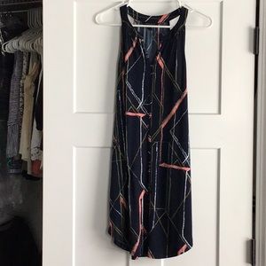 Blue sleeveless dress